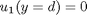 $u_1(y=d) = 0$