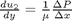 $\frac{d u_2}{dy} = \frac{1}{\mu}\frac{\Delta P}{\Delta x}$